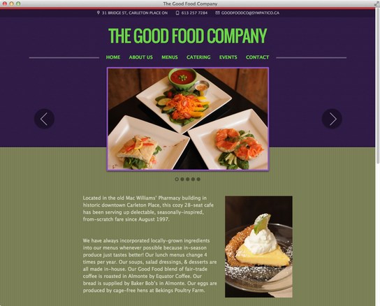 Good Food Company Website