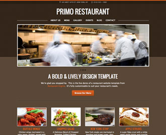 Primo Restaurant Website Template