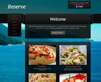 Reserve Restaurant Website Template