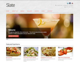 Slate Restaurant Website Template