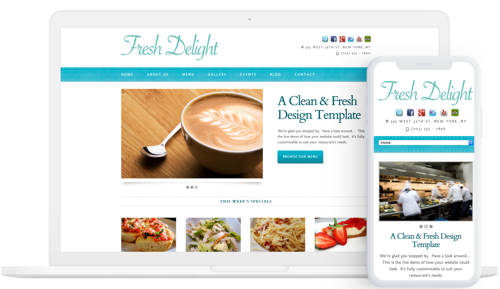 freshdelight Restaurant Web Design Template