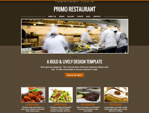 Primo Restaurant Website Template