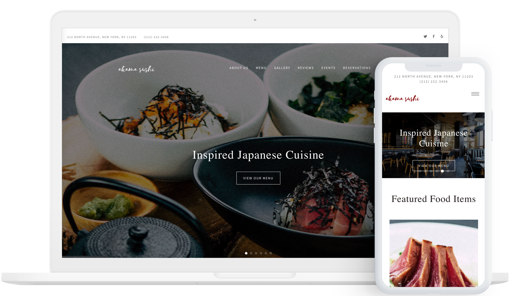zest Restaurant Web Design Template