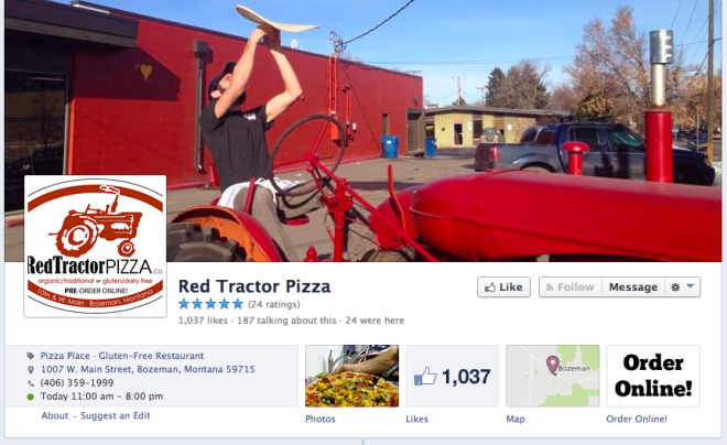 Red Tractor Restaurant Facebook Page