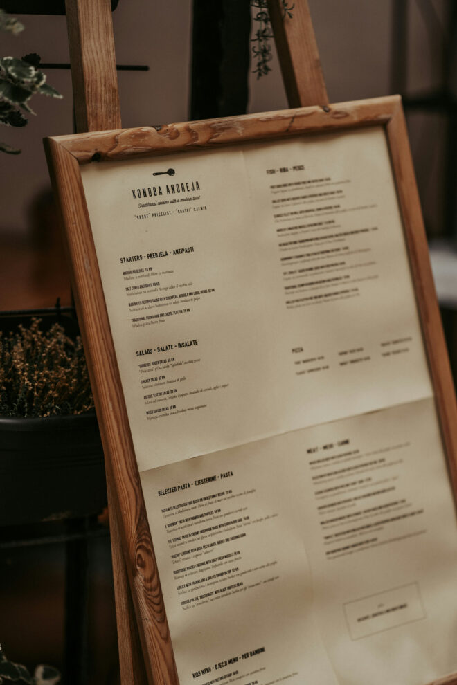 Menu Copy That Converts